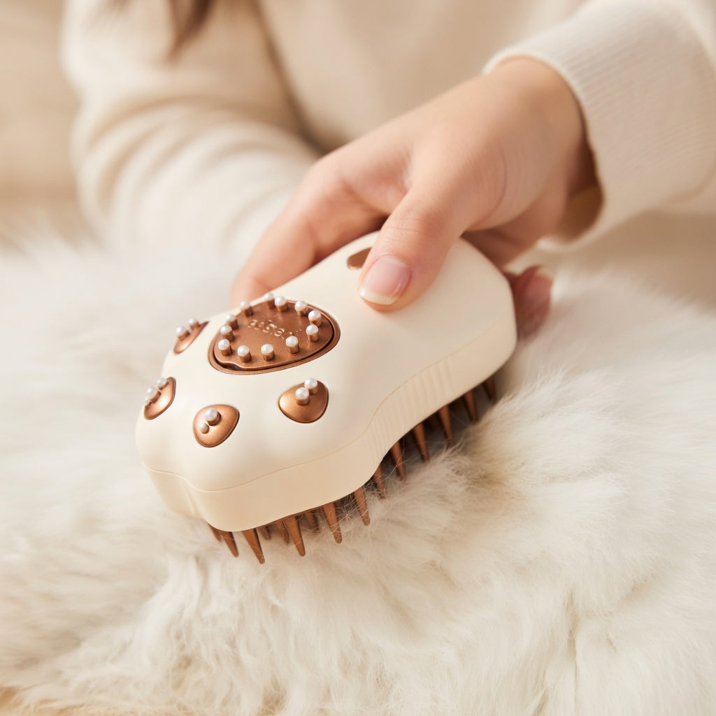 Pet Grooming Brush with Steam Technology